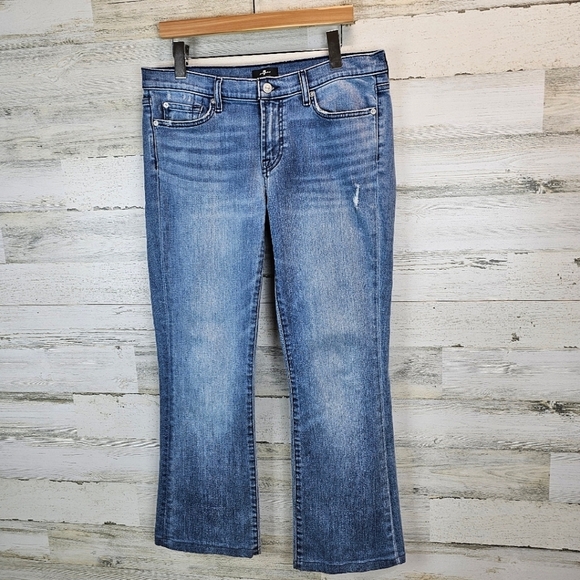 7 For All Mankind The Original Bootcut Jeans Size 31 Everyday Wear Casual Staple - Picture 3 of 16